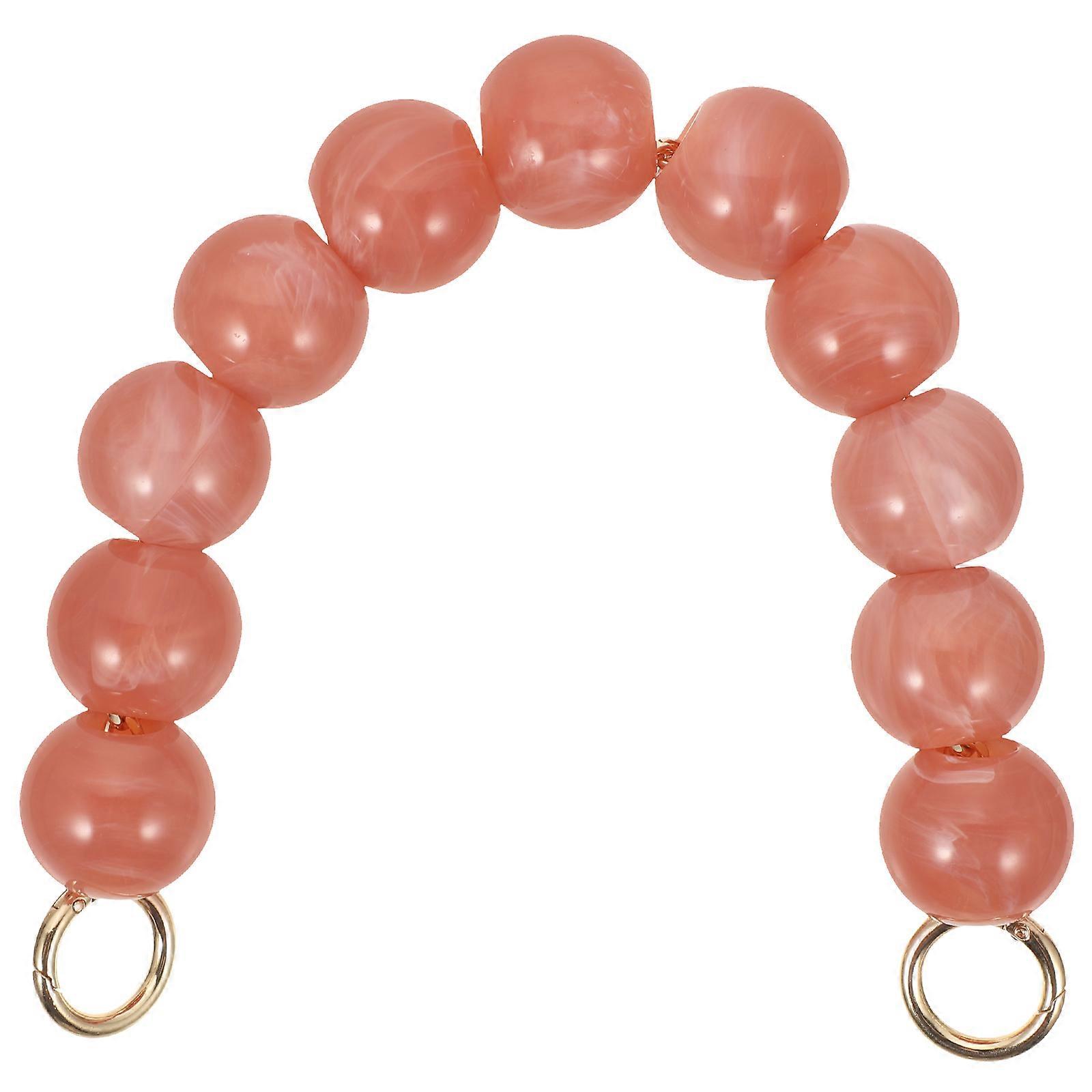 Handbag Chain Replacement Purse Strap Decor Round Beads Chain Retro Style Women Daily Use 12.77x1.18x1.18in 1 Piece