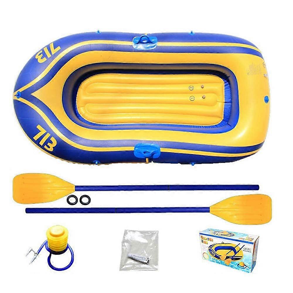Inflatable Boat Kayak Canoe Boat Set Thickened PVC Construction Tear-Resistant Driftboat With Paddles And Air Pump