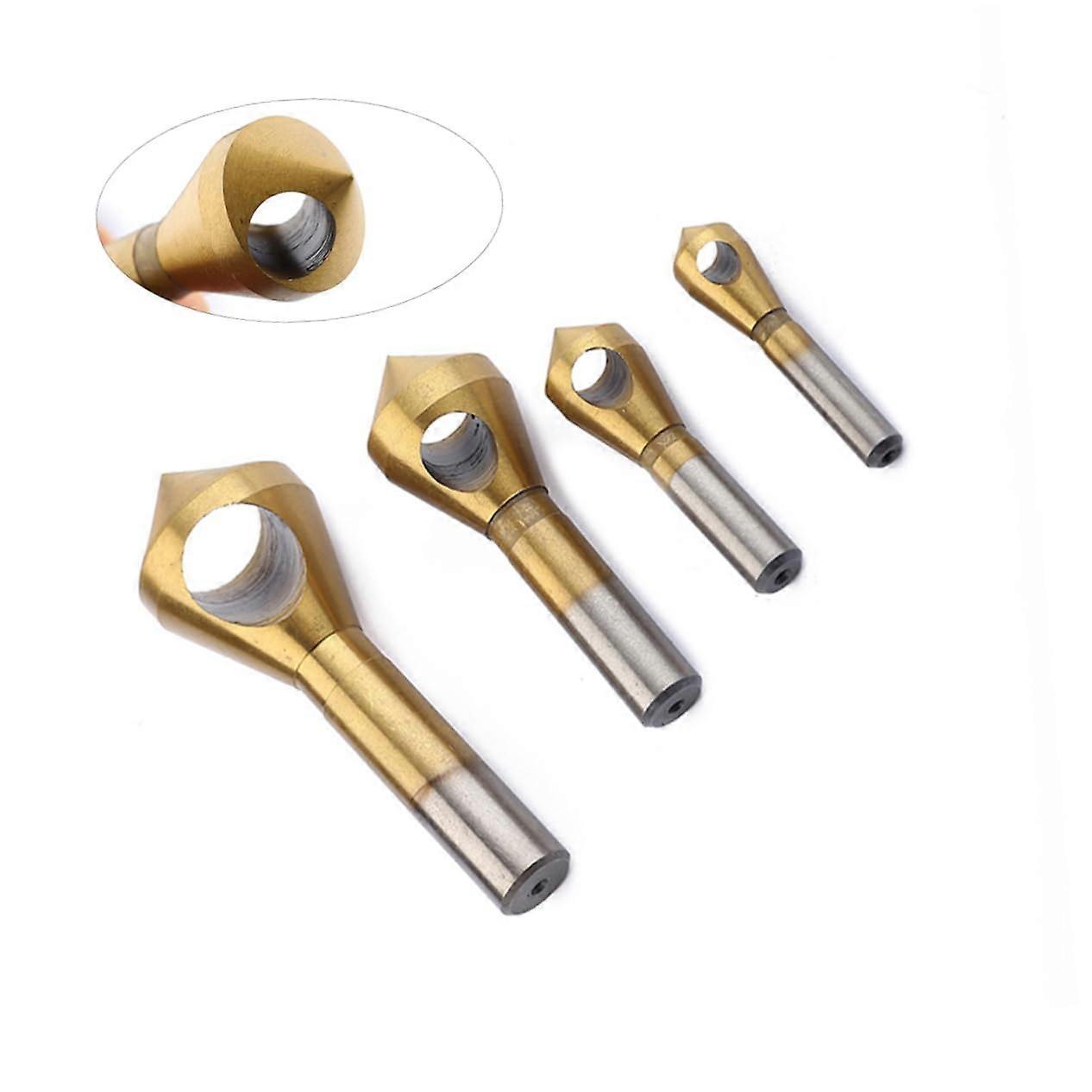 Deburring Tool / Deburring / Countersunk Drill Bit Golden Set of 4
