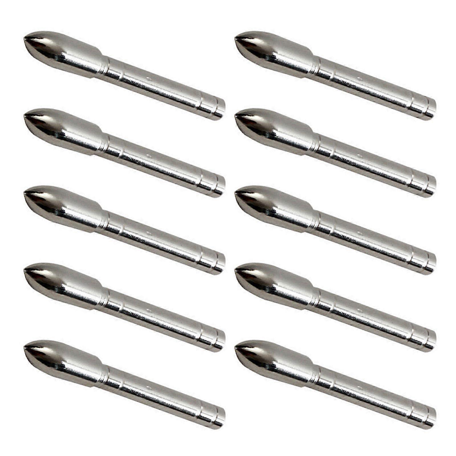Set of 10 Stainless Steel Arrowheads Ideal for Precision and Bow Hunting