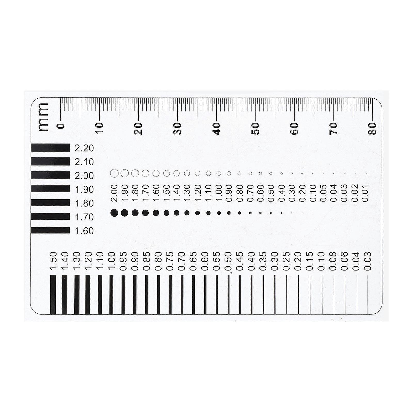 High Precision Transparent Scratch Measurement Ruler for Concrete Surface Flaw Detection – Compact Design for Accurate Crack and Defect Inspections