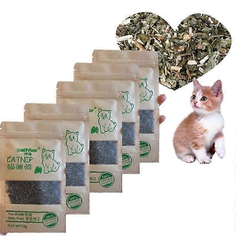 5bags Simply Catnip Natural Organic Premium Catnip 20g/bag Catmint Menthol Flavor Can Be Sprinkled on Toys and Catnip Toys