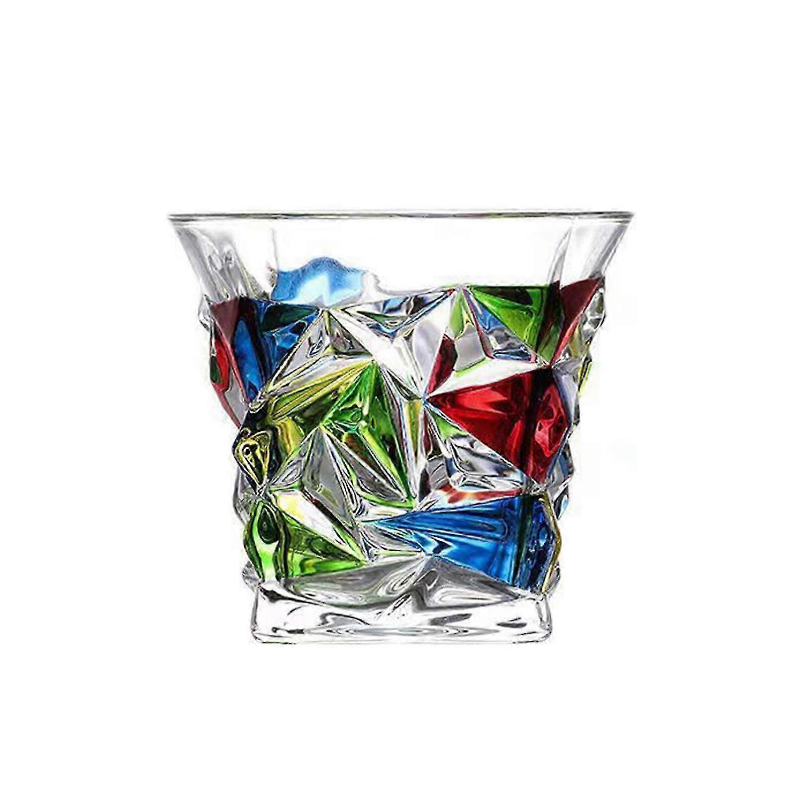 Hand Blown Mexican Drinking Glasses - Confetti Rock Design Glasses 300 ml