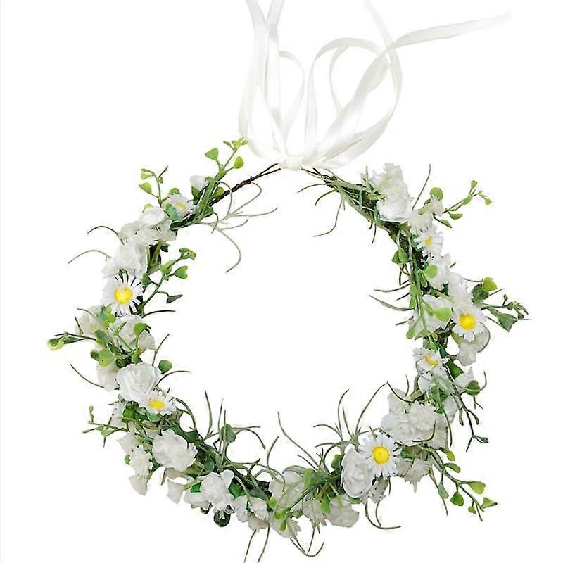 Brautkranz-Kopfbedeckung Wedding Wreath for Performances and Vacations, Floral Design, Adjustable Size, Elegant Style