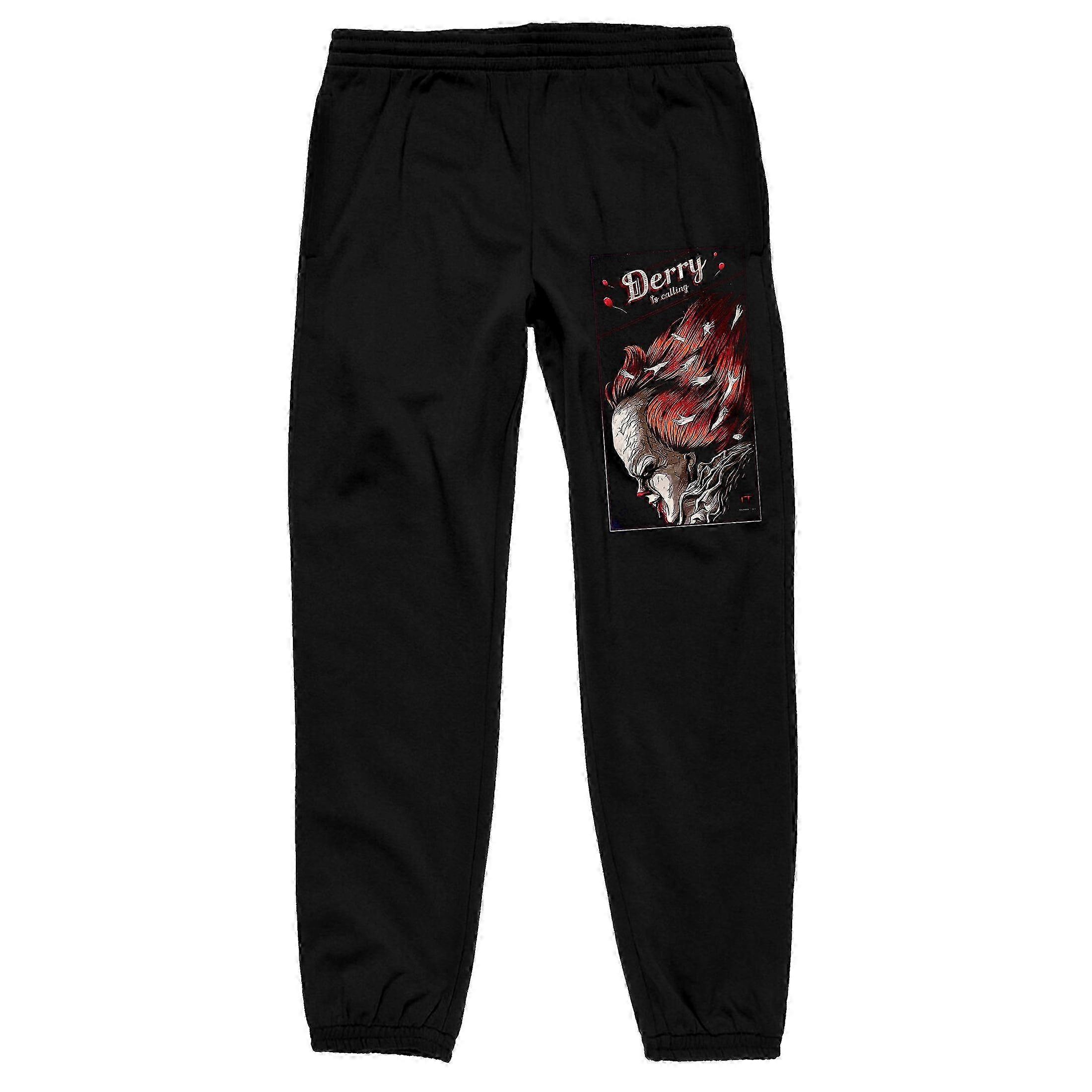 Pennywise Profile Fan Poster It Chapter 2 Movie Men's Black Joggers - Large