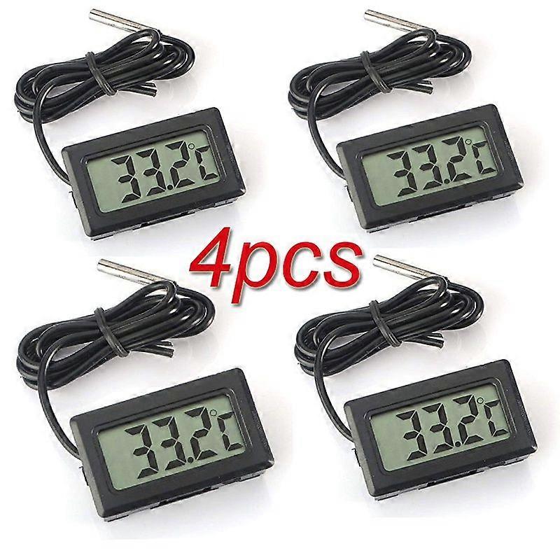 1/2/4 PCS Digital LCD Thermometer Temperature Monitor with External Probe for Fridge Freezer Refrigerator Aquarium