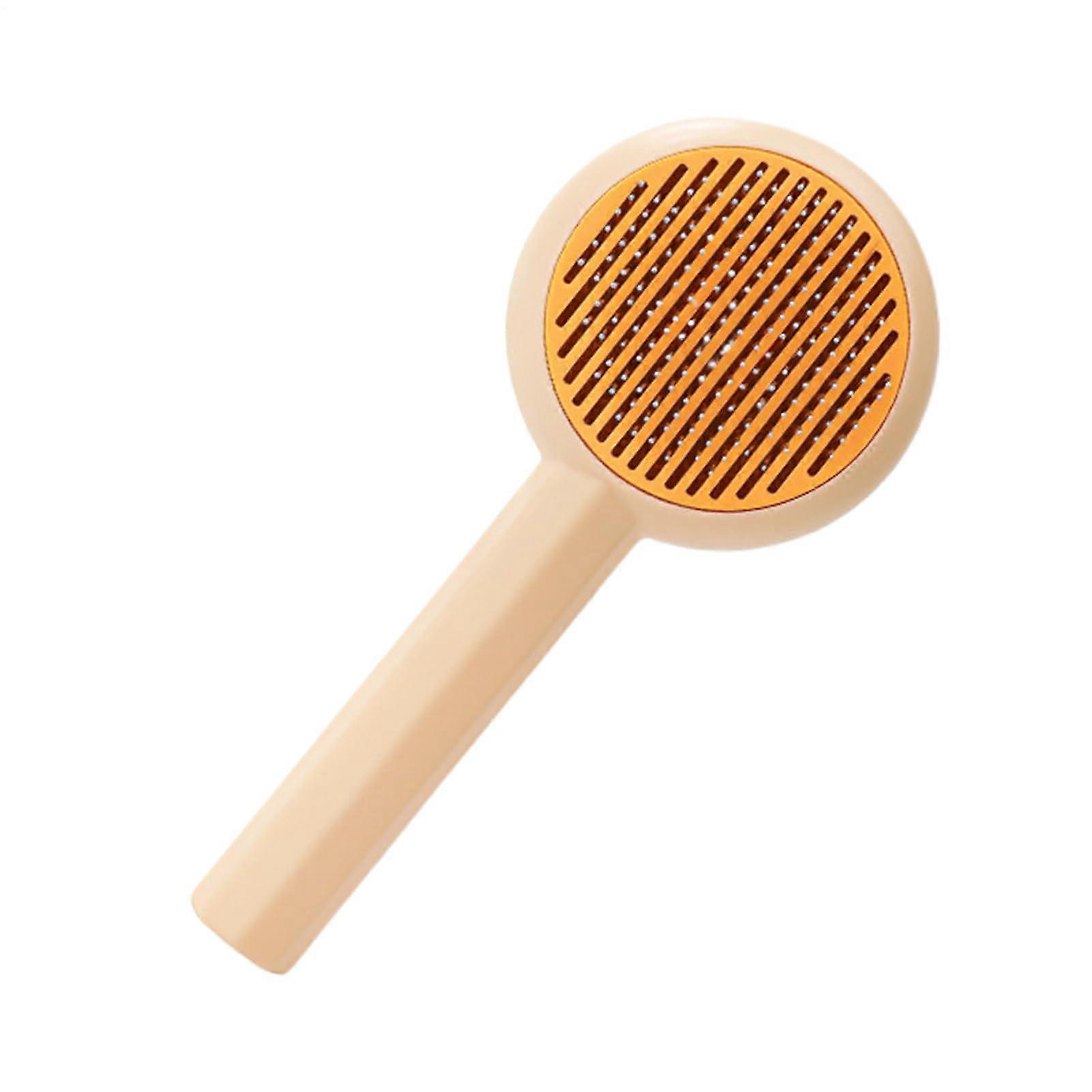 Pet Grooming Brush Portable Soft Pet Care Tool Deshedding Comb For Cats, Rabbits, Hamsters, And Kittens Yellow