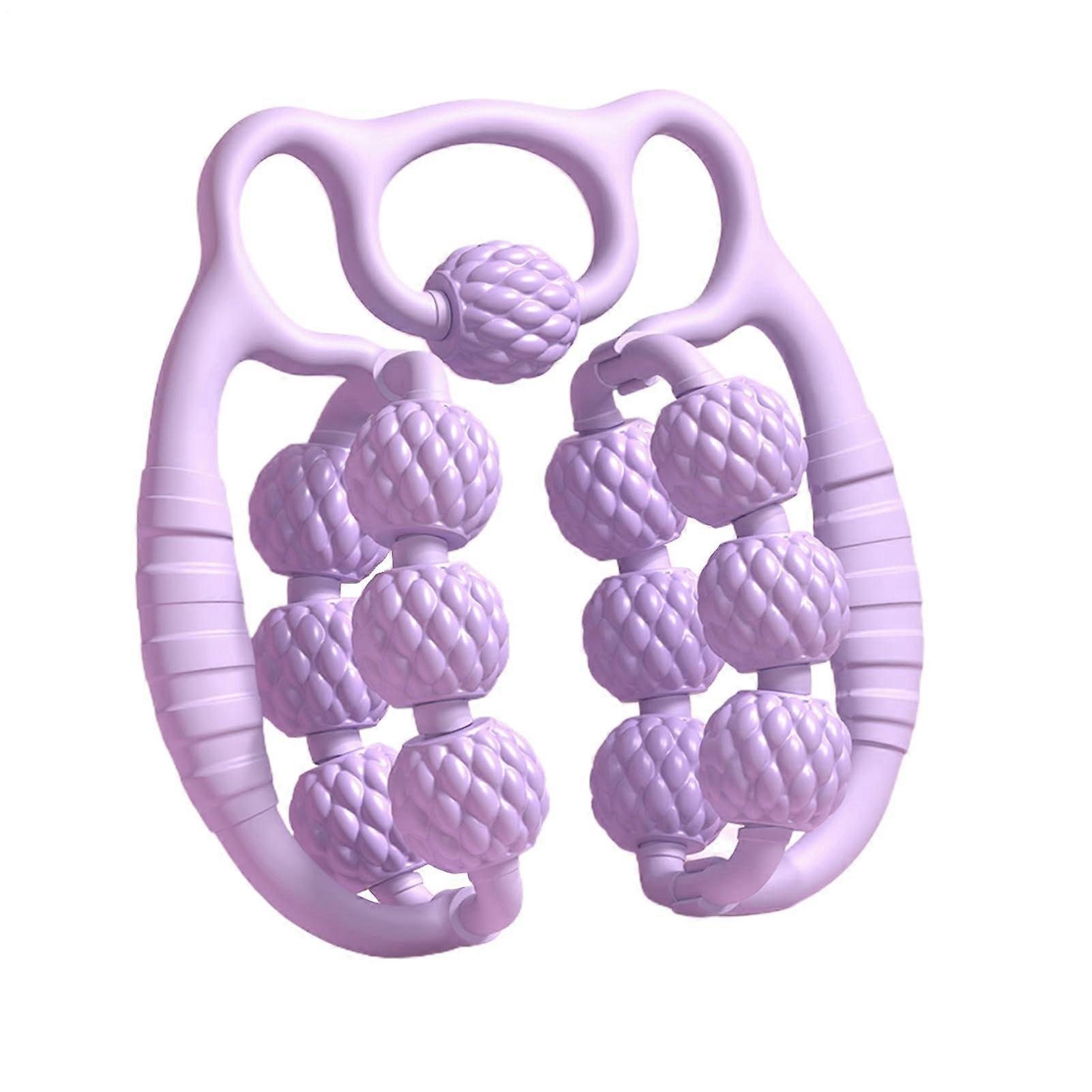 Leg Roller for Muscles - Purple Double Row Ring Leg Massager, Deep Tissue Hand Roller for Sore Muscles and Stiffness