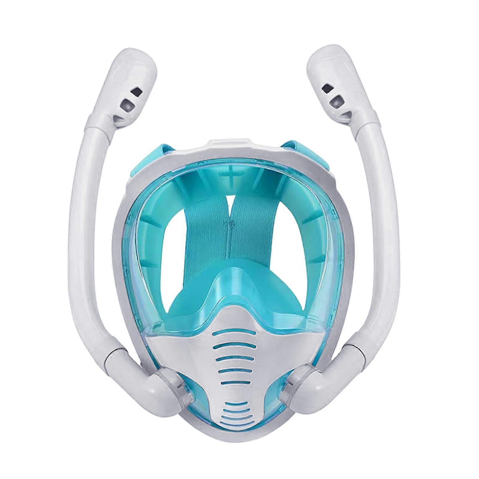 Fullface snorkel mask, leakproof goggles, safe breathing, diving accessories for adults.