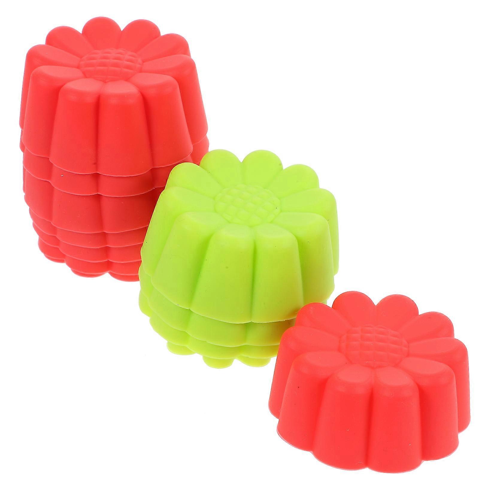 Sunflower Mold Silicone Muffin Cups for Baking Use 12Pcs Assorted