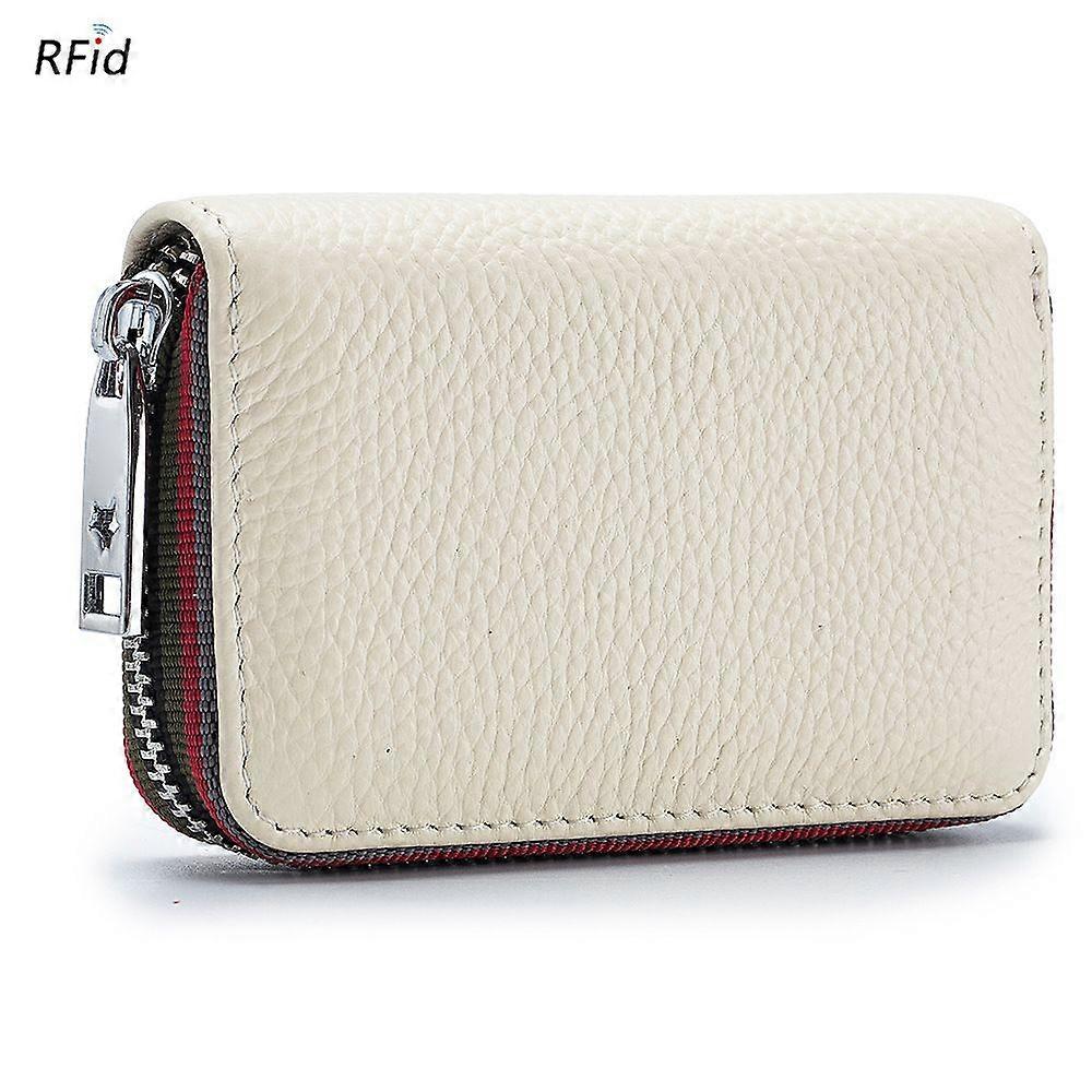 Kaarthouder - Leer - RFID Bescherming - Kaarthouder - Portemonnee - Met ritssluiting -