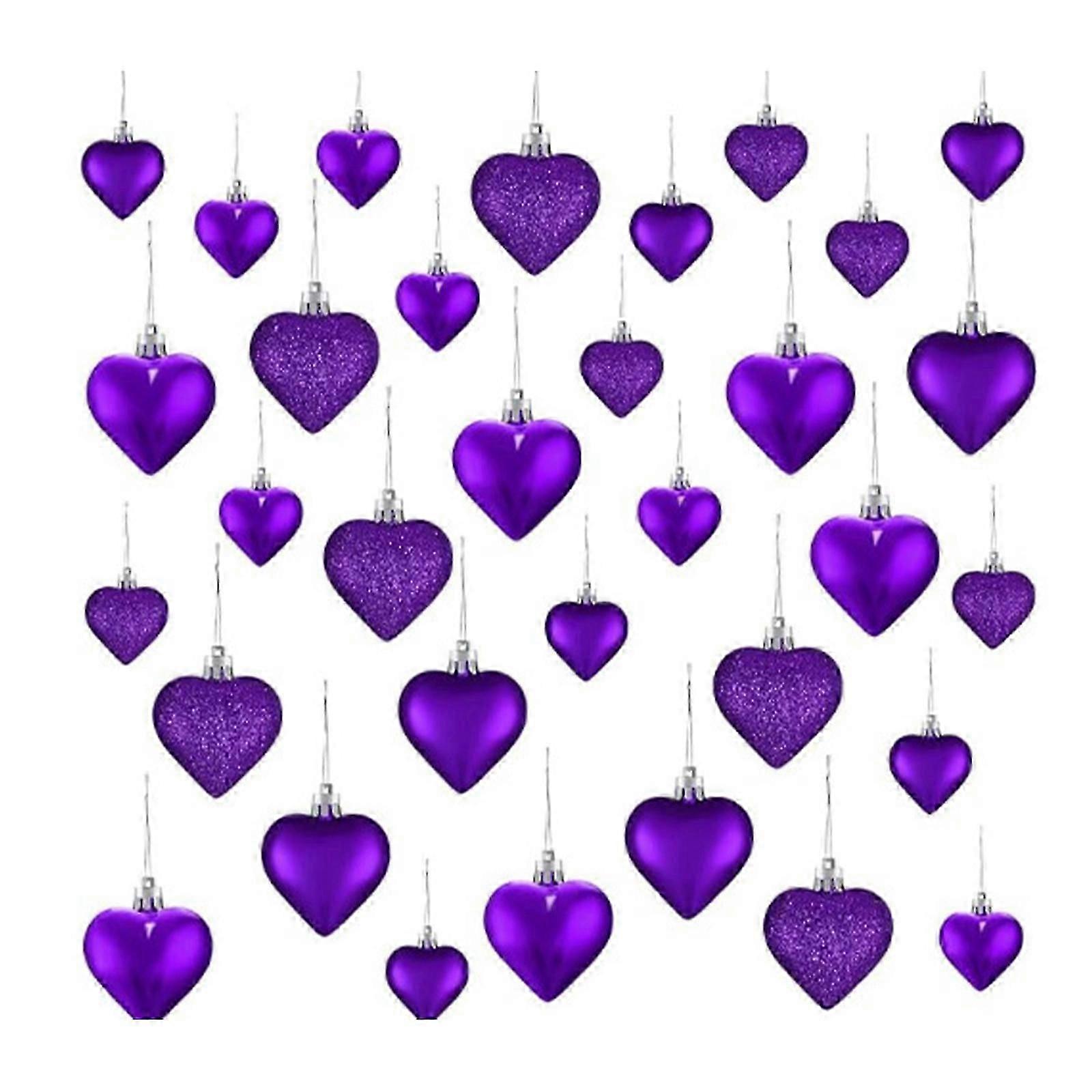 나무를 위한 발렌타인 데이 하트 장식품, 12pcs 발렌타인 트리 장식 발렌타인 장식