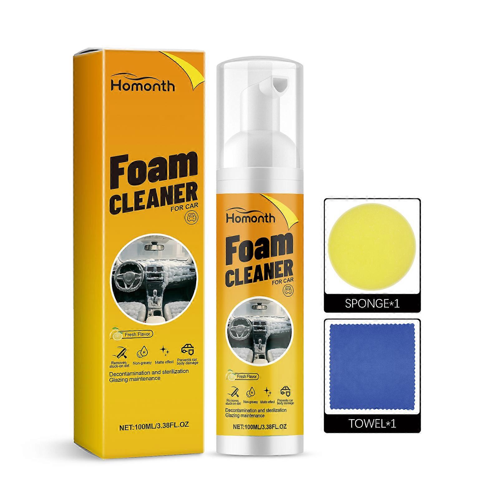 Multi-Purpose Foam Cleaner for Car & Leather - Deep Clean, Fast Evaporation, Safe & Easy
