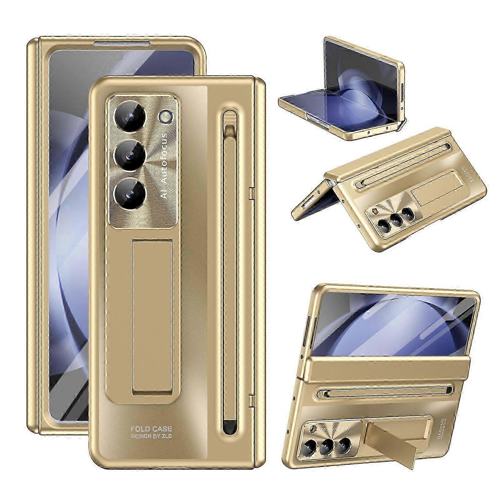 Designed for Samsung Galaxy Z Fold 6 Case with S Pen & Kickstand & Front Screen Protecto