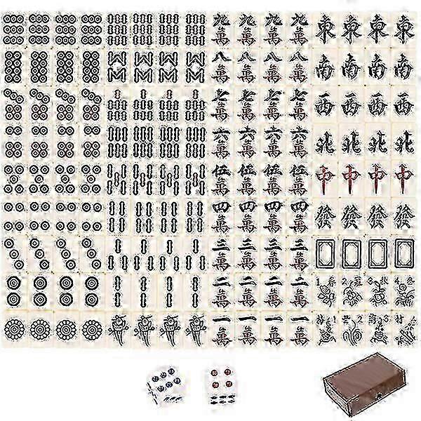 Compact Travel Mahjong Set for British Social Events and Pub Game Nights
