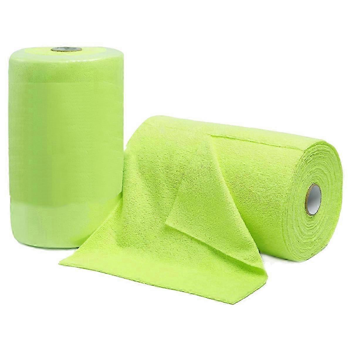 2-Roll Microfiber Cleaning Cloth Green, Reusable