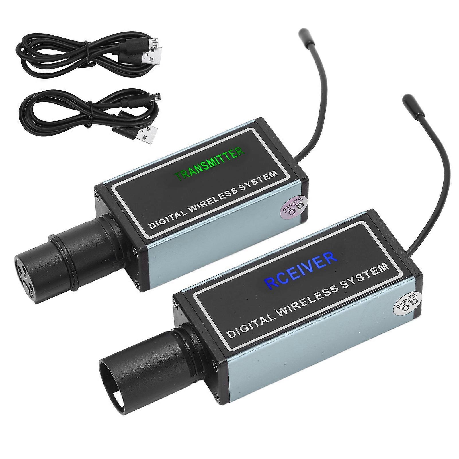 Wireless Microphone System os XLR Transmitter Receiver with 10 Channel for Recording Studio