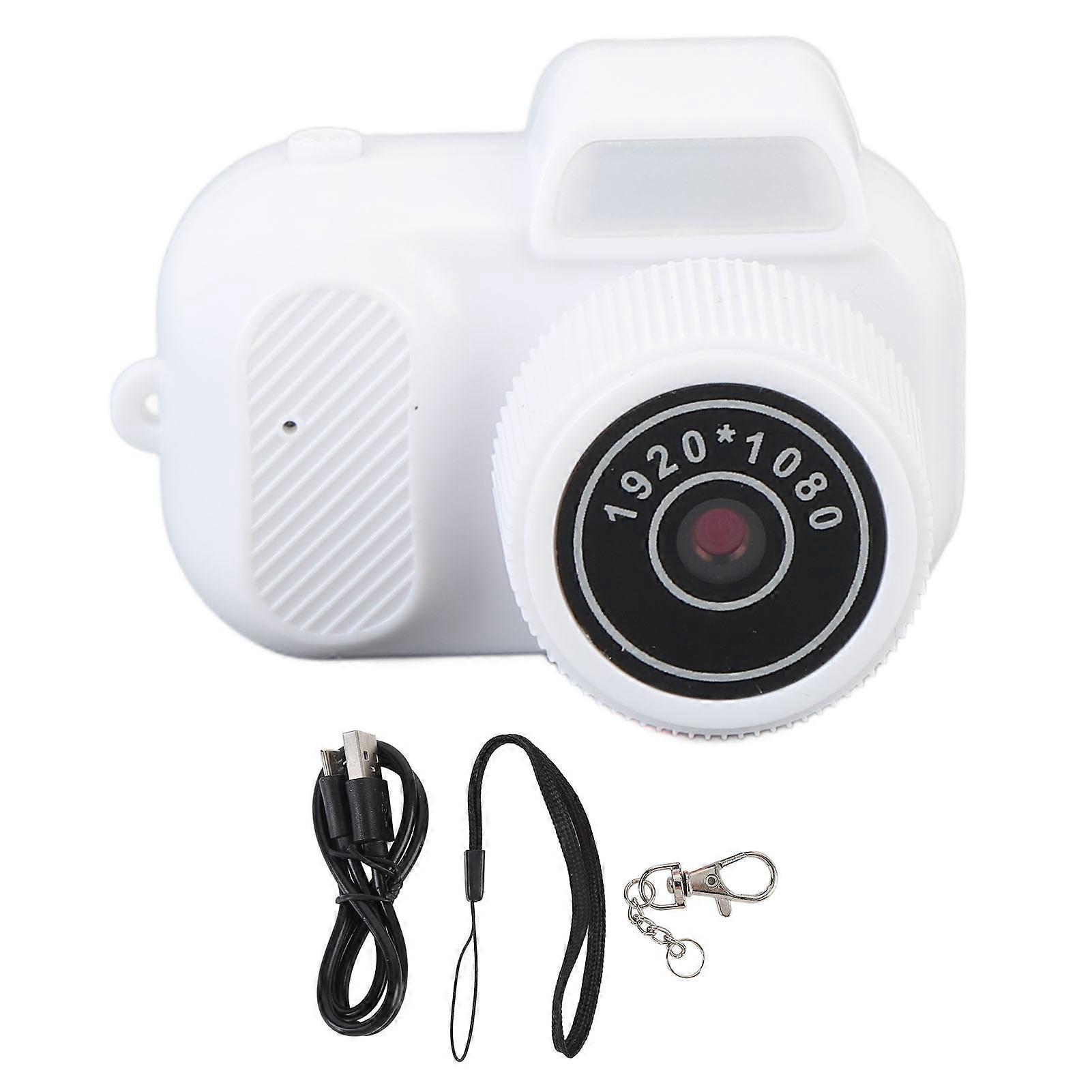 Compact White Digital Camera with 0.96" Screen, 3760x2128 Resolution, 1080P Video