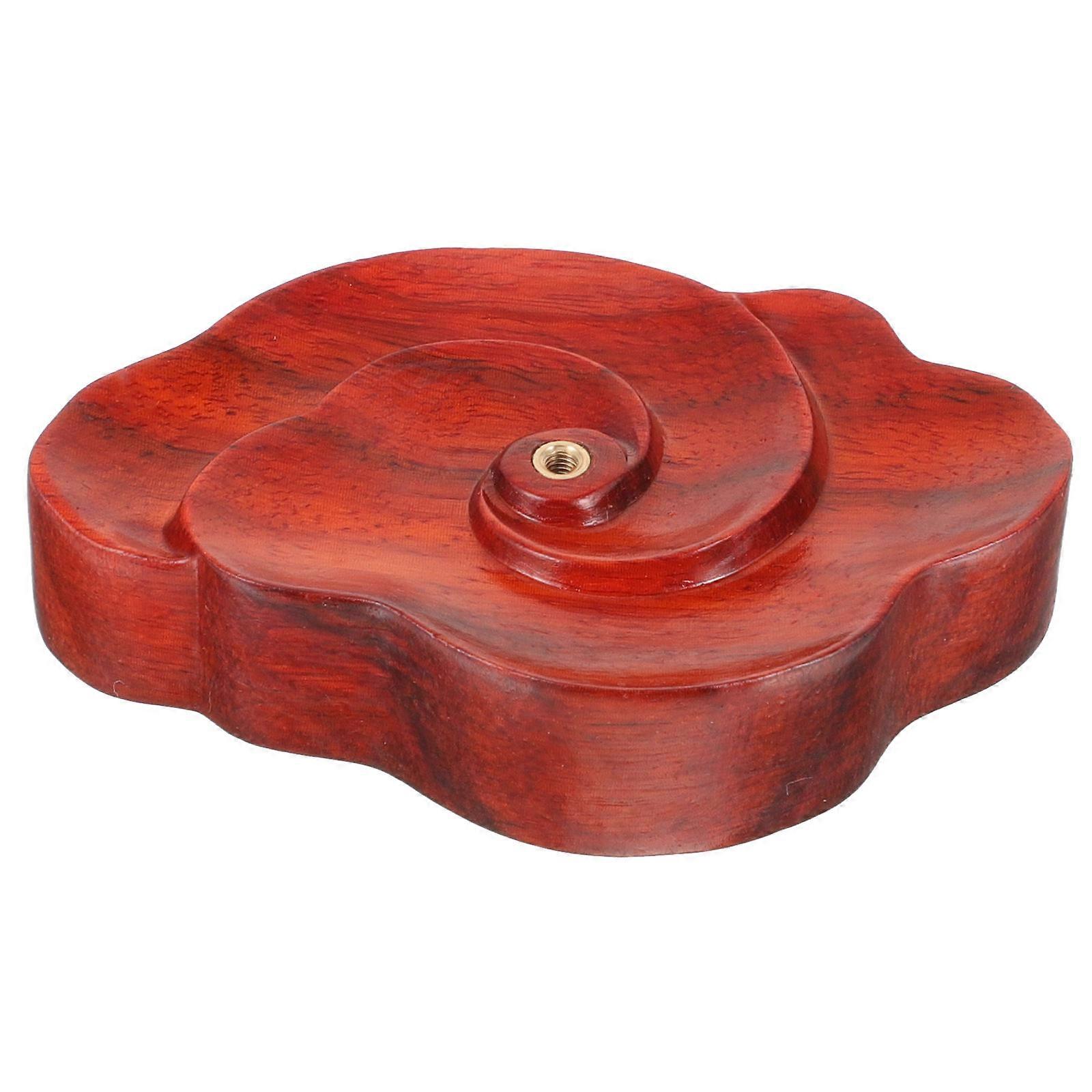 Censer Decors Incense Burner Sleeping Assistance Dark Red Wood Simple Design Home Decoration 1Set