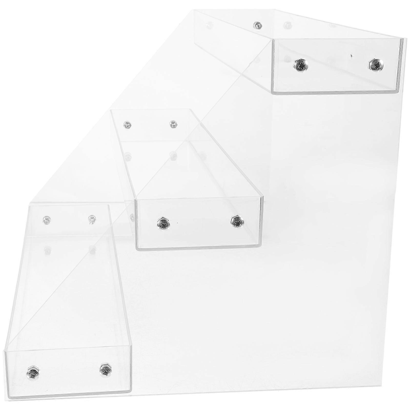Beverage Storage Transparent Acrylic Display Riser Multi-tiered Modern Retail Environment Height Adjustable 1Pcs