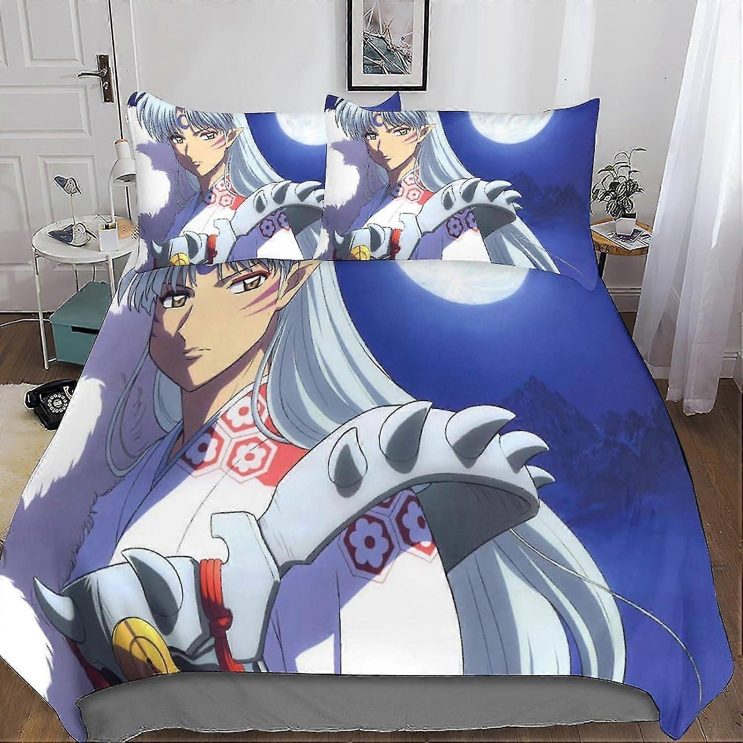 Conjunto de cama com capa de edredão impresso em 3D com zíper - Cuidado macio e fácil para crianças e adultos