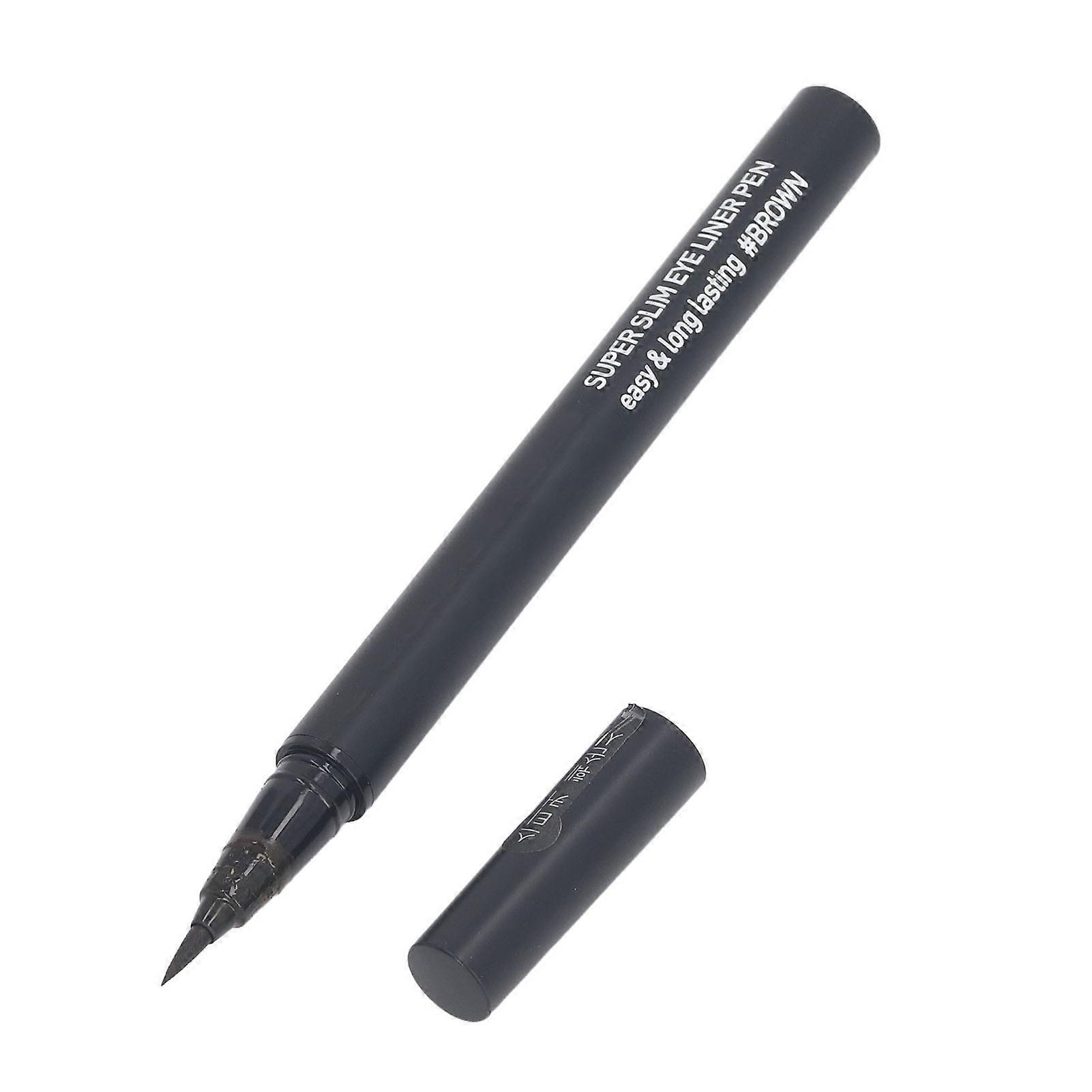 Makeup Brown Eyeliner Pen Quick Drying Non Smudging High Pigmented Extra Fine Liquid Eyeliner for Precise Definition 0.8g