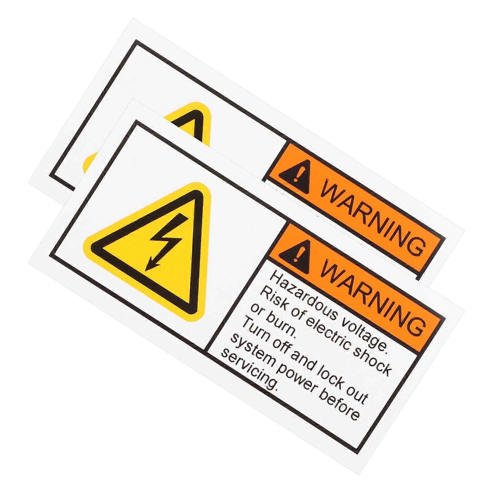 Electric Shock Warning Signs High Voltage Decals Safety Labels for Electrical Maintenance Stickers