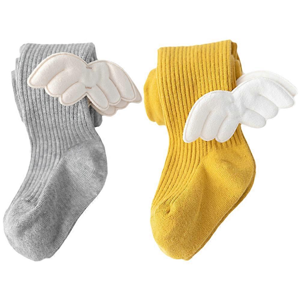 2 Pairs Knitted Pantyhose with Elastic Waist, Soft Breathable Leggings for Spring Autumn Wear