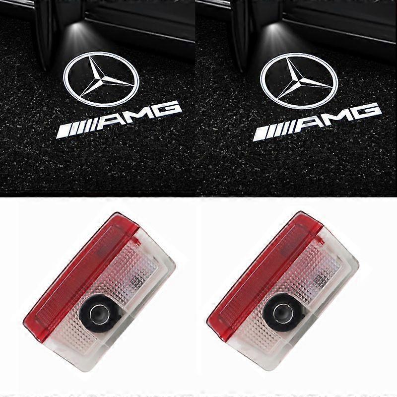 2pcs car welcome light for Benz welcome light for A-class B-class C-class E-class GLE~ Special car modified laser projection door light-style 6