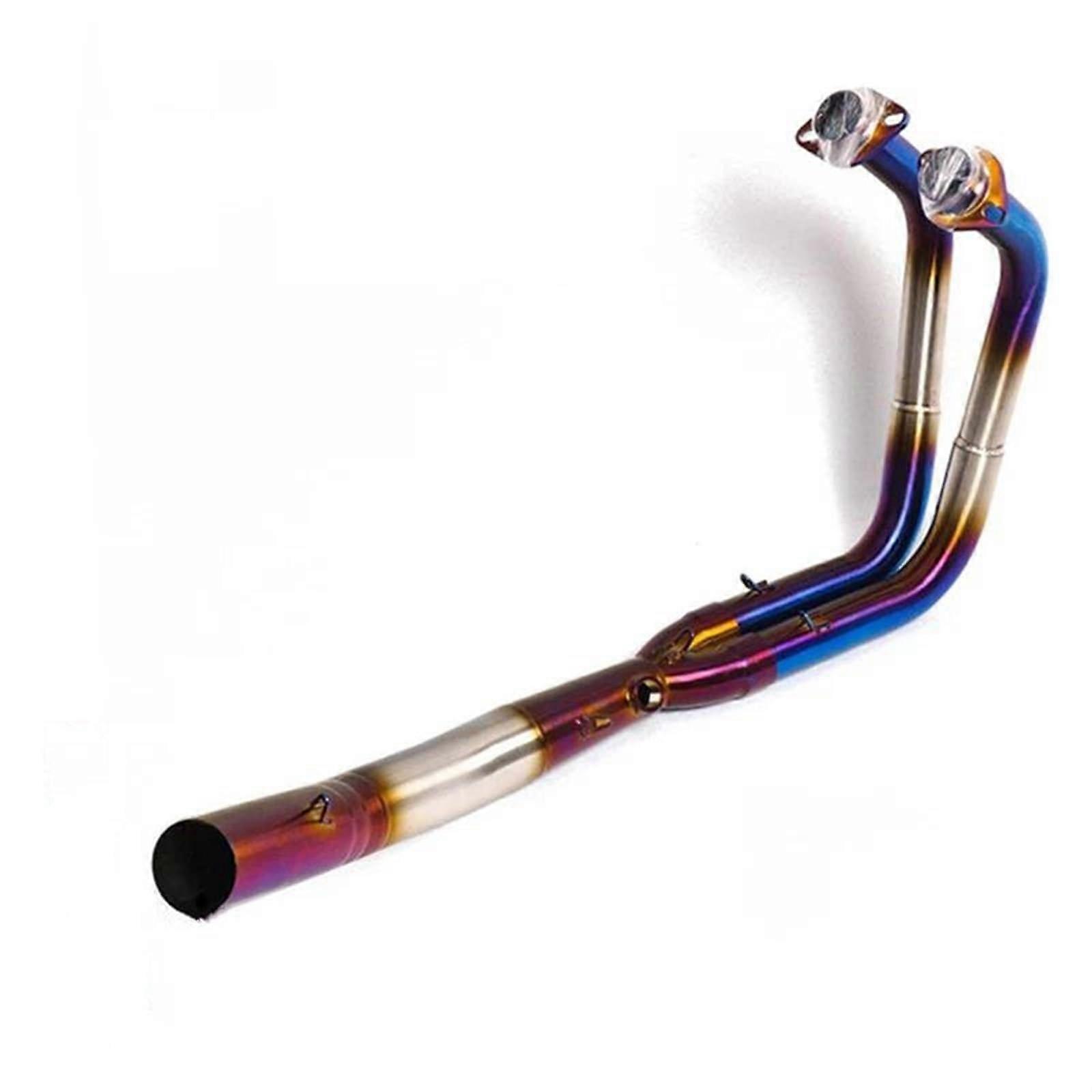 Motorcycle Exhaust Pipe For Kawasaki Ninja 400 250 Z400 EX400 ABS 2017-2020 Full System Front Pipe Blue