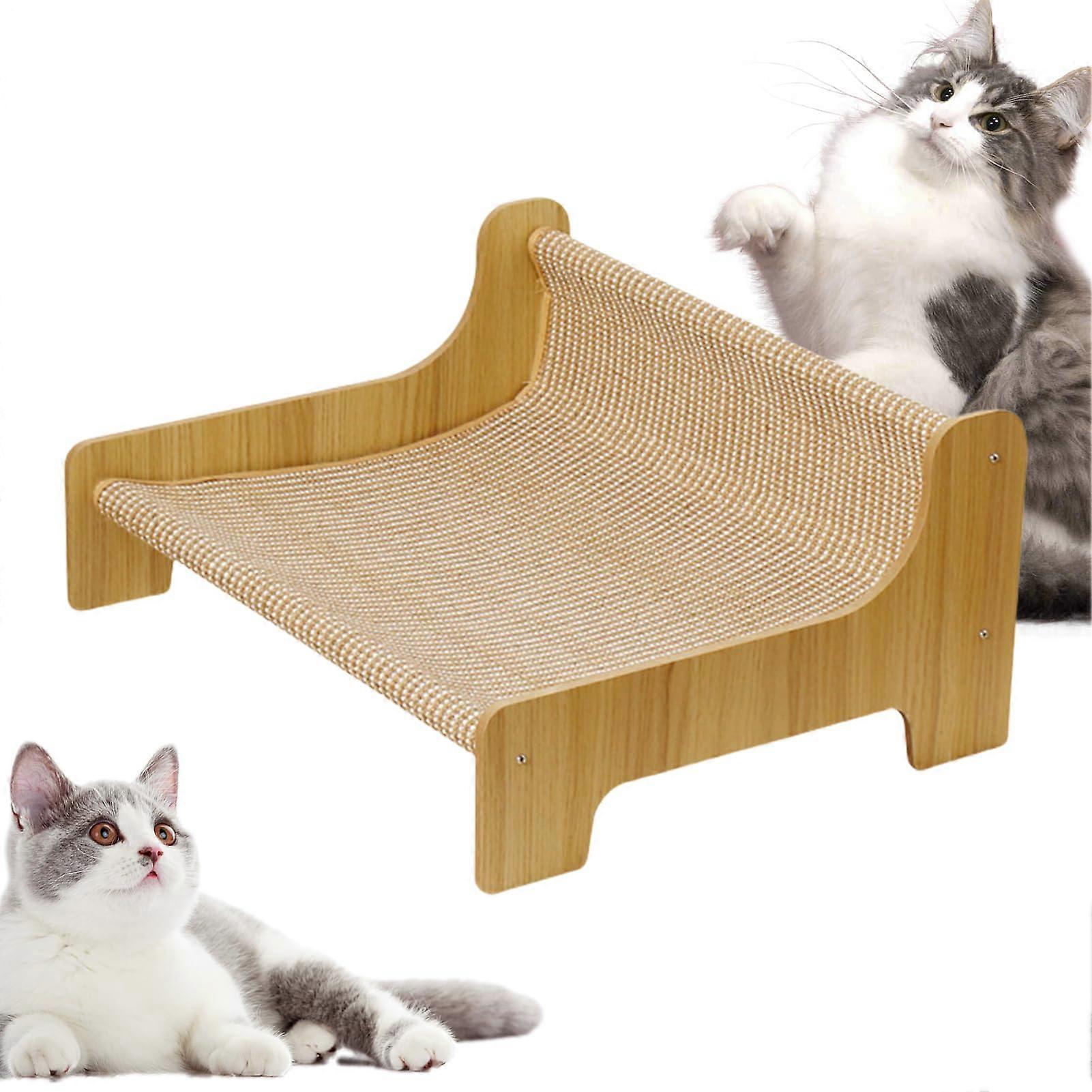 Cat Sisal Chair 56x43x22.5 cm, Comfortable Scratch Bed with Removable Cushion, Double-Layer Sisal for Indoor Use