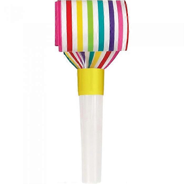 Unique Party Rainbow Striped Noisemaker (Pack of 8)