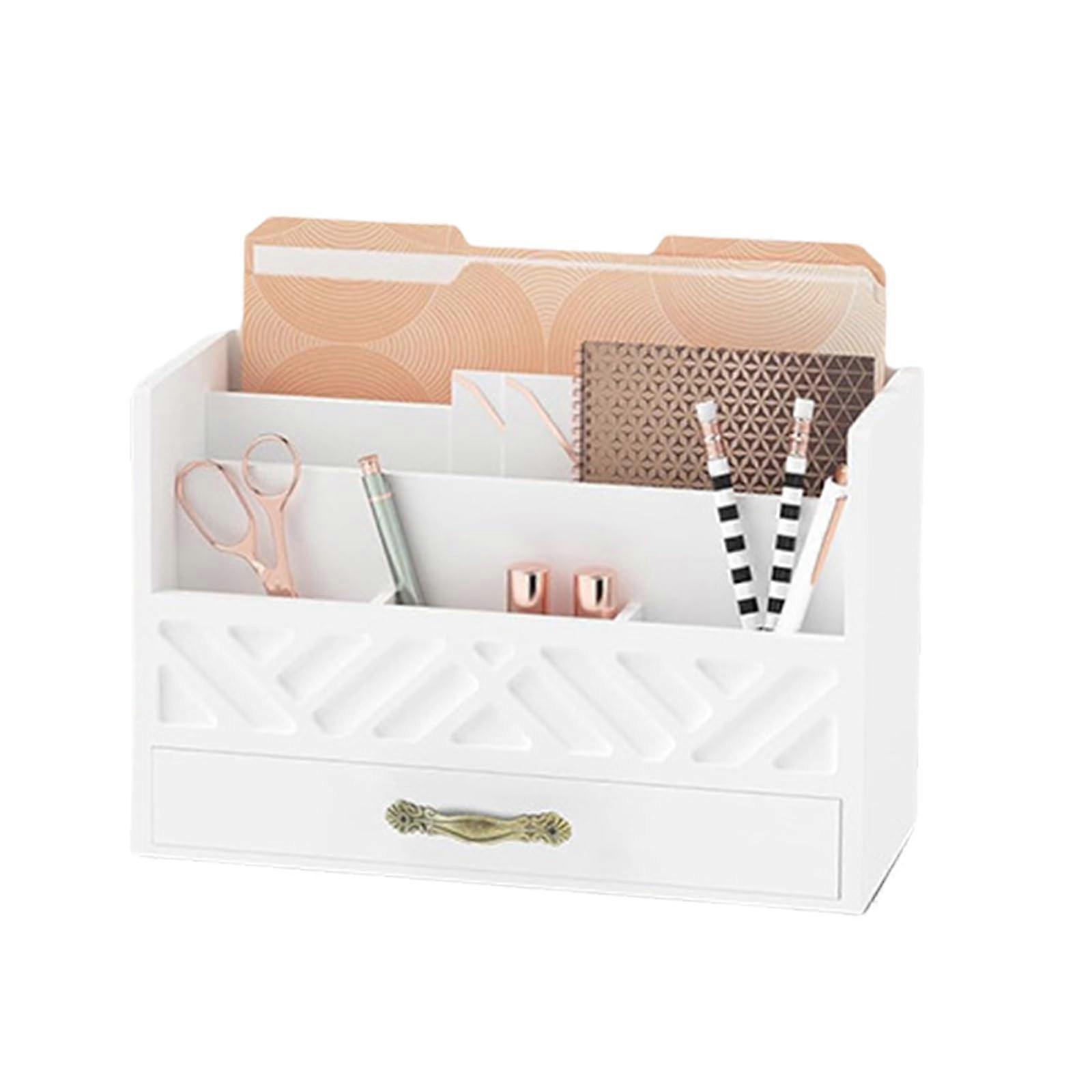 AccessPru Wooden Brief Tray, sturdy, practical, with drawer, for organizing envelopes, files, letters at home and in the office.