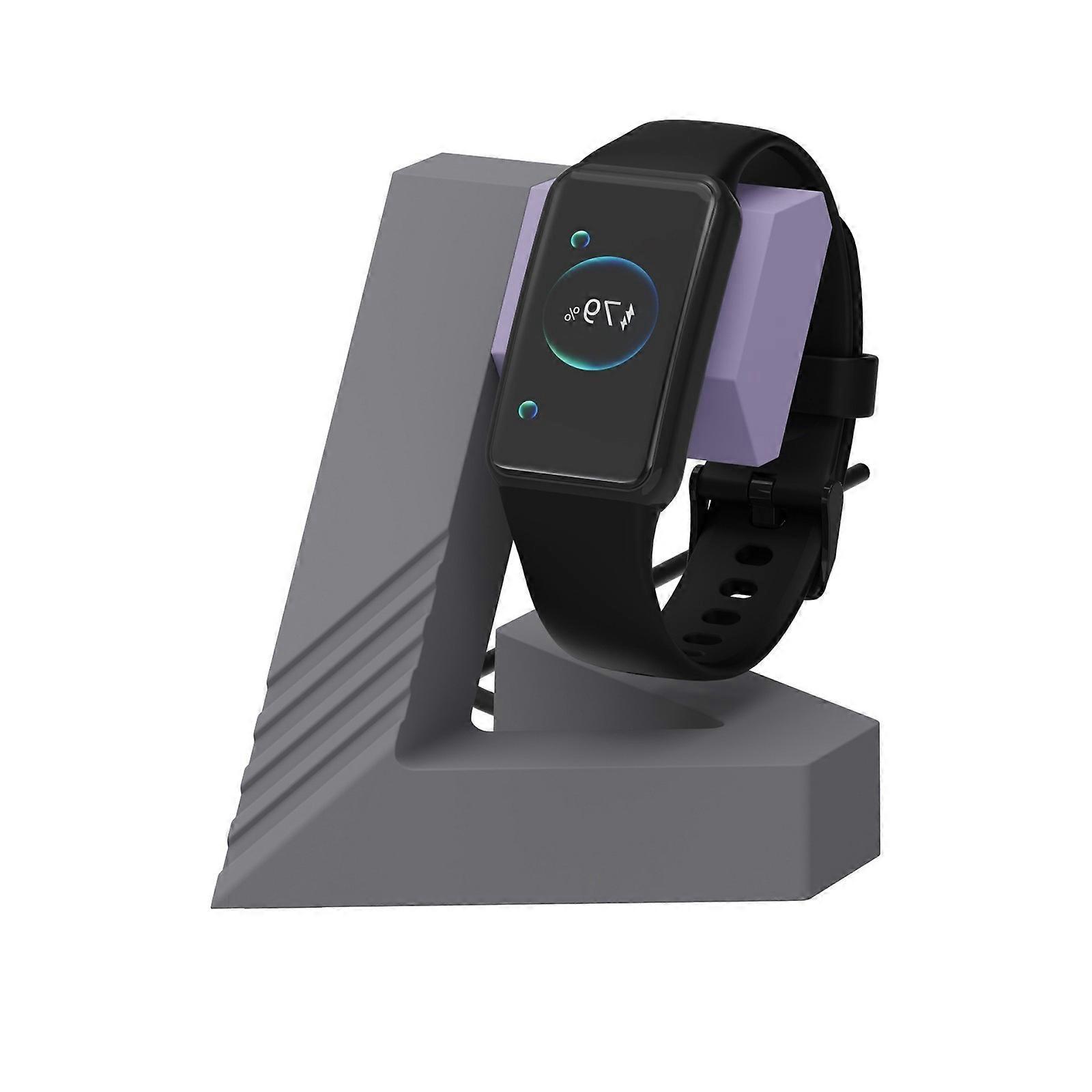 Space Efficient Sleek Charging Station For Watch Secure Grip Silicone Material Portable Stand For Desktop Organization  Purple