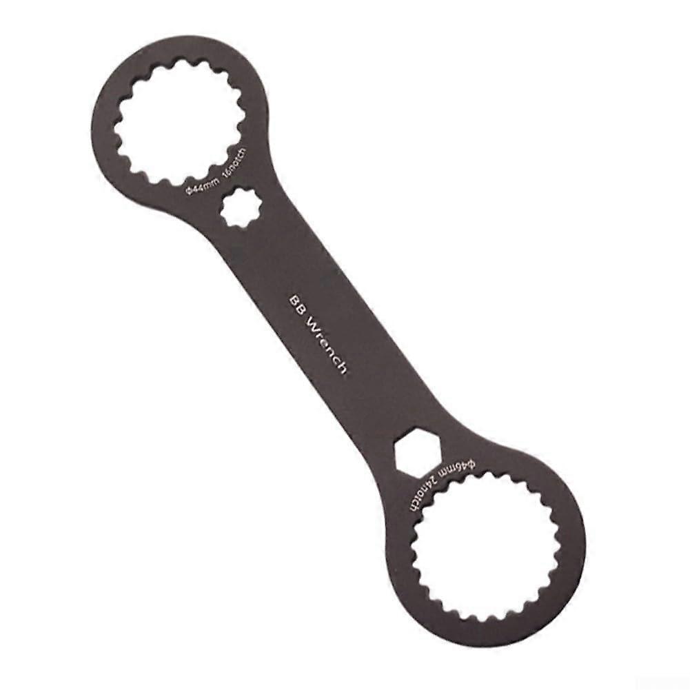 Bicycle Bottom Bracket Wrench Lightweight Aluminum Compatible with BB44/BB46 (Black) Schwarz