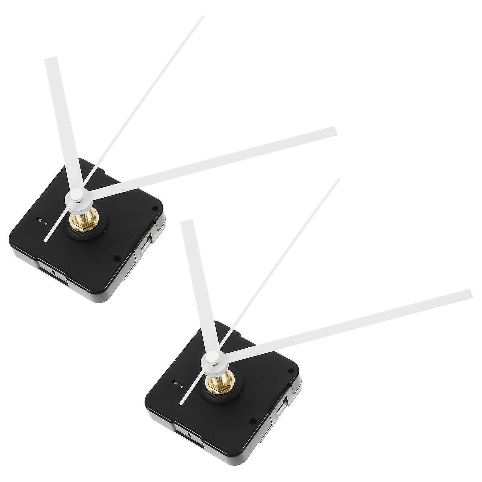 Silent Clock Movement Mechanism Kit 2pcs Durable Quartz Parts for DIY Repair Easy Operation for Cross Stitch and Frameless Wall Clocks Precision