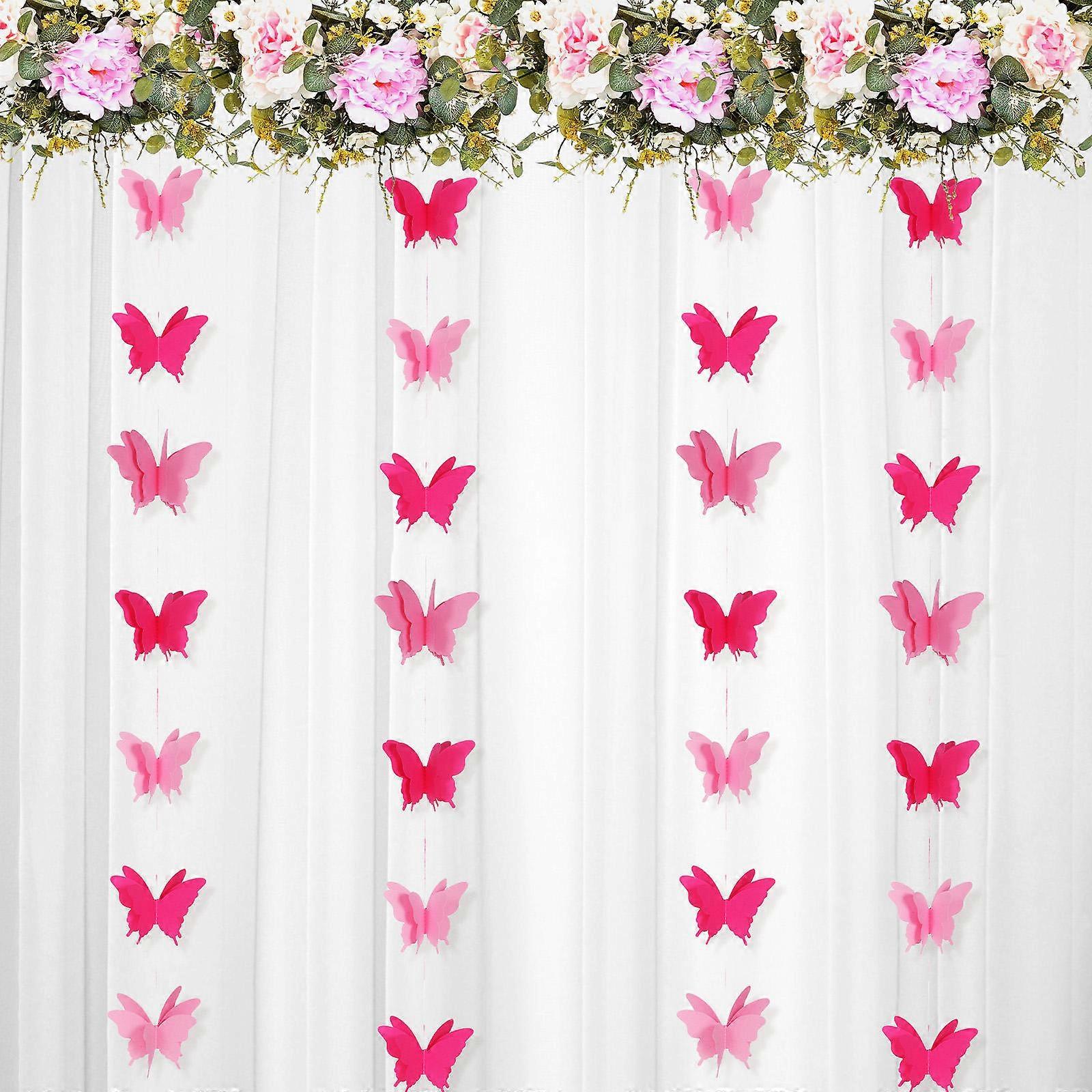 Here's a polished product description for your **4pcs Butterfly Garlands**:
✨ **4pcs Butterfly Garlands – Romantic Party Decorations for