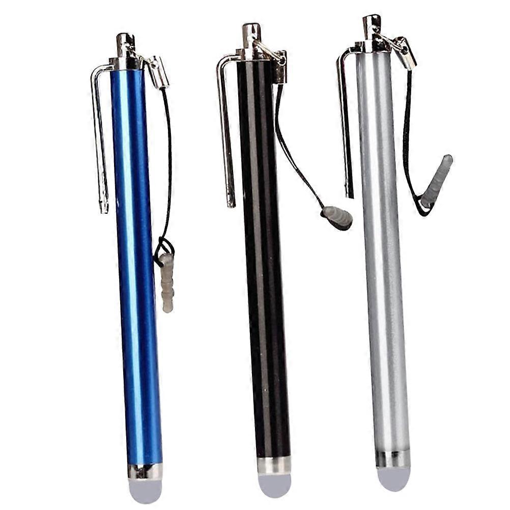 Touch Screen Stylus Pen with Conductive Cloth Tip for Capacitive Screens Tablets Laptops 3 Pcs 185mm
