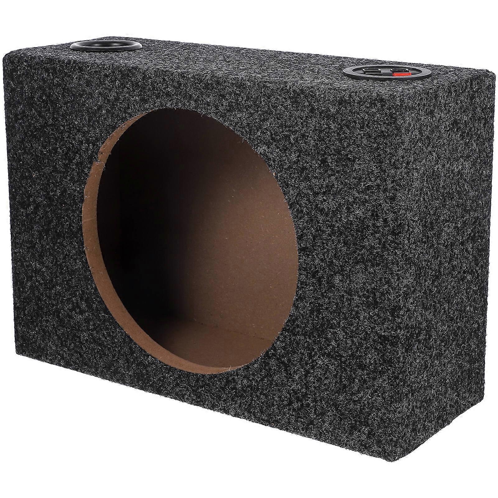 Subwoofer Sealed Enclosure Sound System Upgrade Diy Enthusiasts Black Rectangular Shape 13.2×9.3×5in Plush Material 1Set