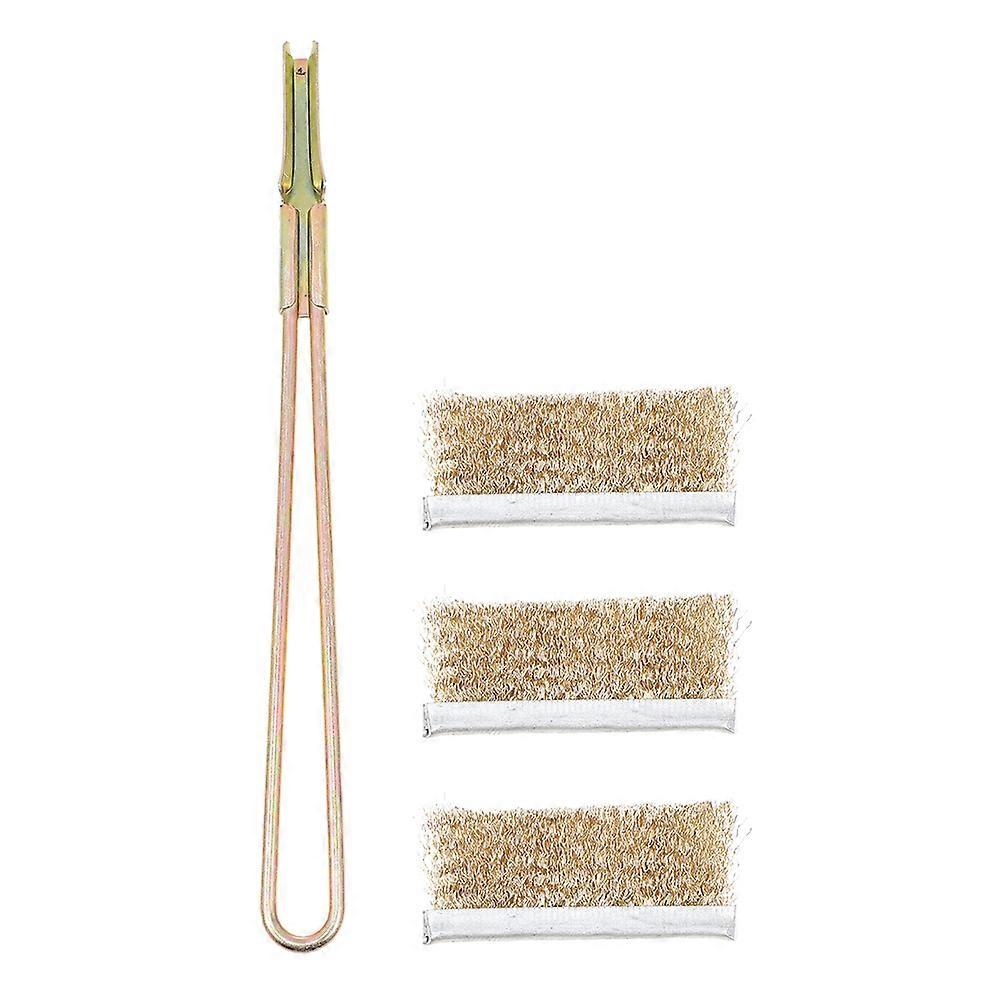 Professional Bird Cage Deep Cleaning Brush Golden Color Ergonomic Handle For Parrot Cages 1Set