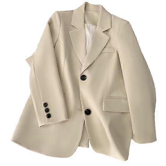 Women's Suit Spring Autumn Female Top Office Lady Blazer Loose Fit Thin Jacket Lapel Collar