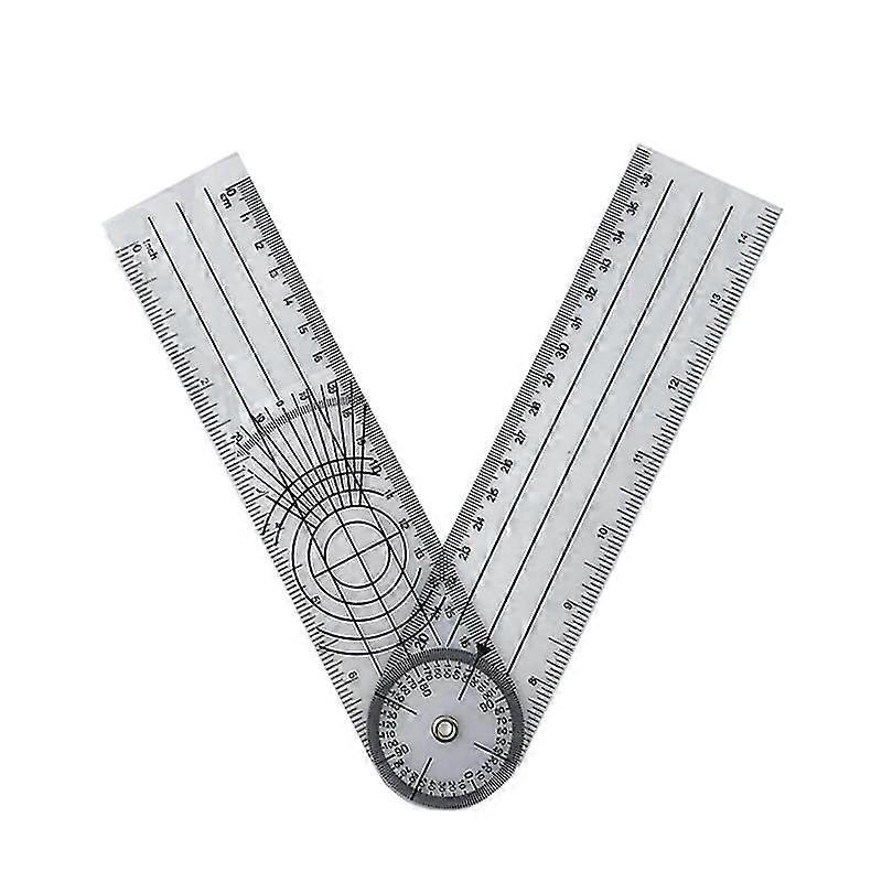1 x 14 inch goniometer, PVC medical quantifier, 360 transparent goniometer, multi-function measuring ruler.