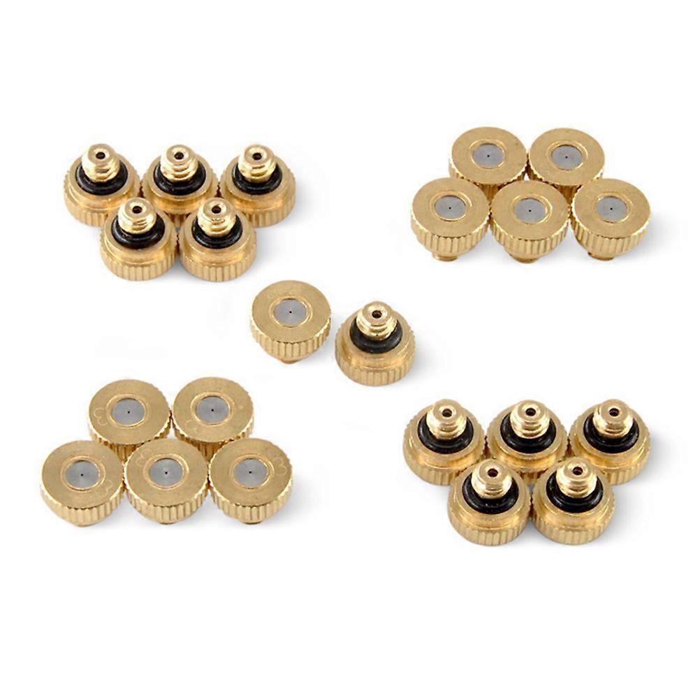 Durable Brass Misting Nozzles for Cooling System with Leakproof Design Golden 0.3mm Orifice