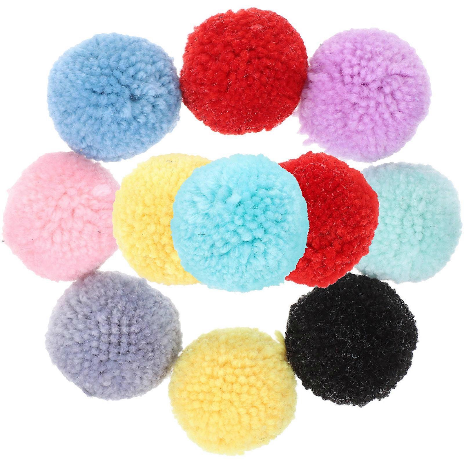 DIY Yarn Pom Poms 12Pcs Assorted Color Fluffy Balls For Crafting Projects And Hat Decoration
