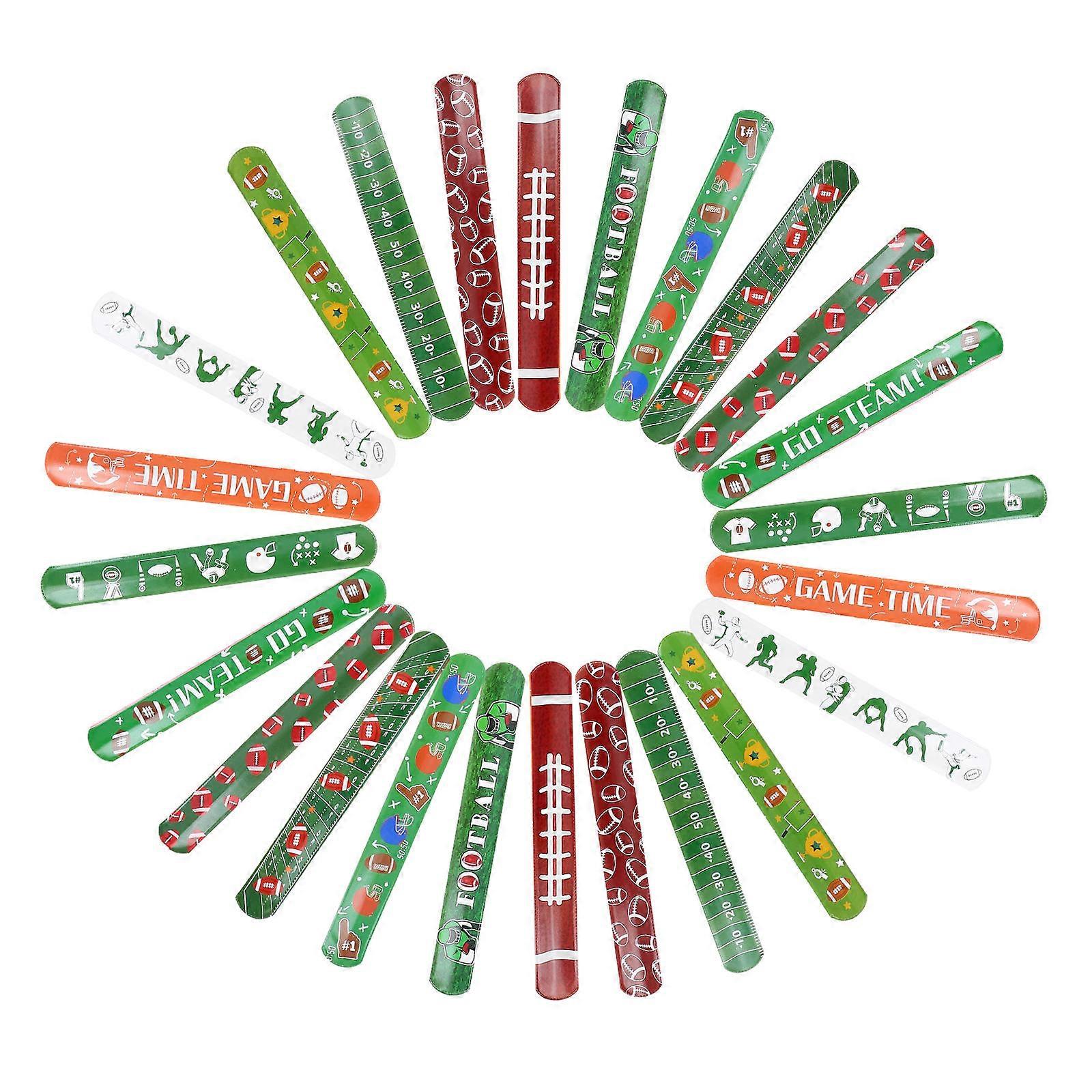 Sports Style Slap Bracelets Wrist Decoration For Sports Events Circular Simple Structure PVC 24Pcs