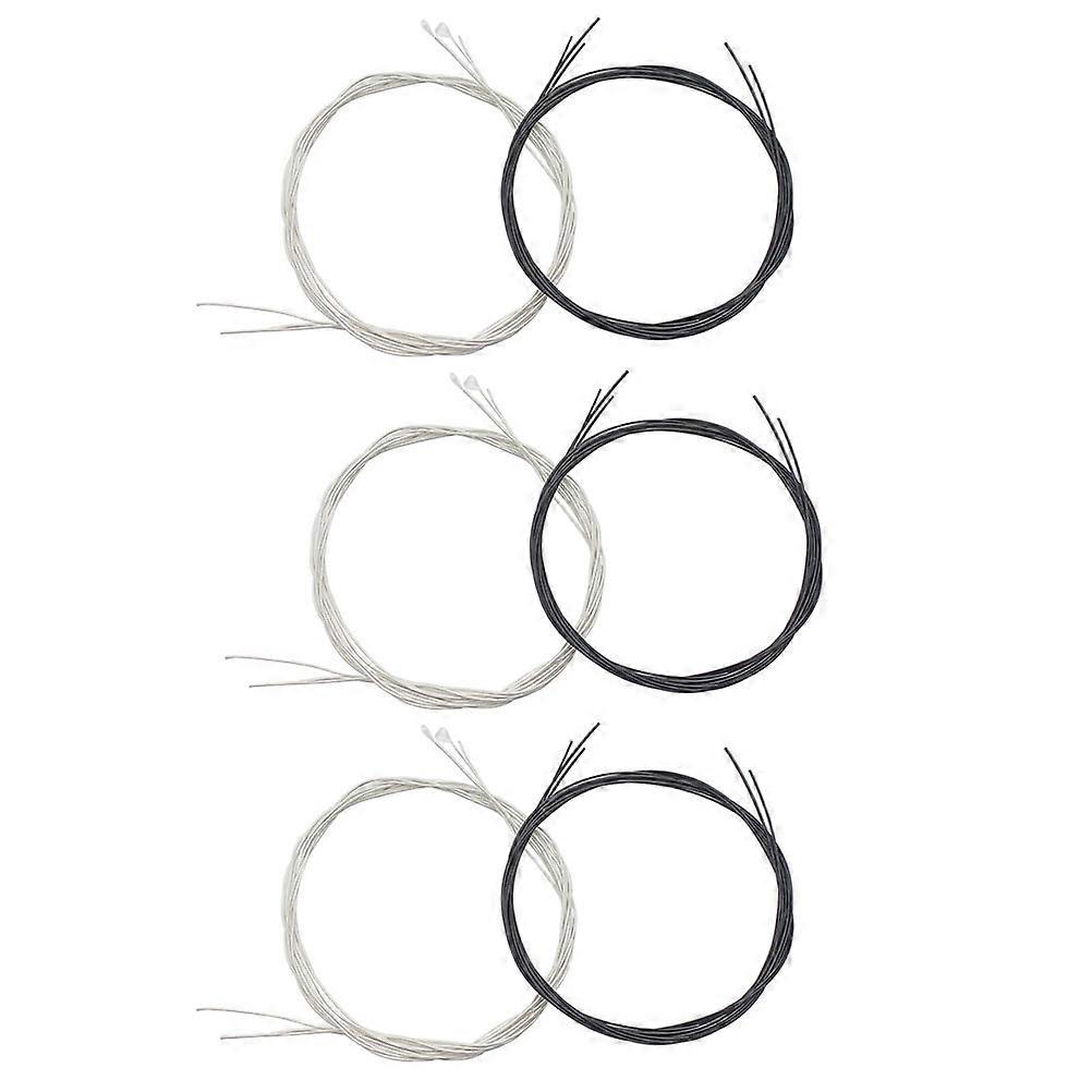 Folk Guitar Strings Replacement Set Comfortable Touch For Family Members And Friends 6Pcs