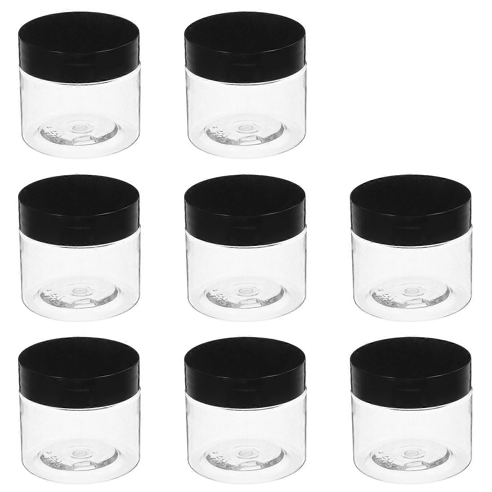 Portable Clear PET Cream Jar with Lid for Travel and Storage Use Wide Mouth 8 pcs Small Size