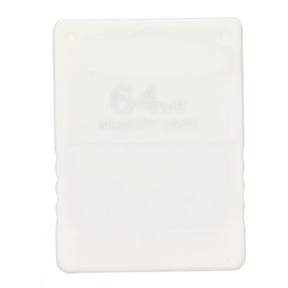 PS2 Memory Card 64MB High Speed for All PS2 Versions, Supports FMCB1.966, White