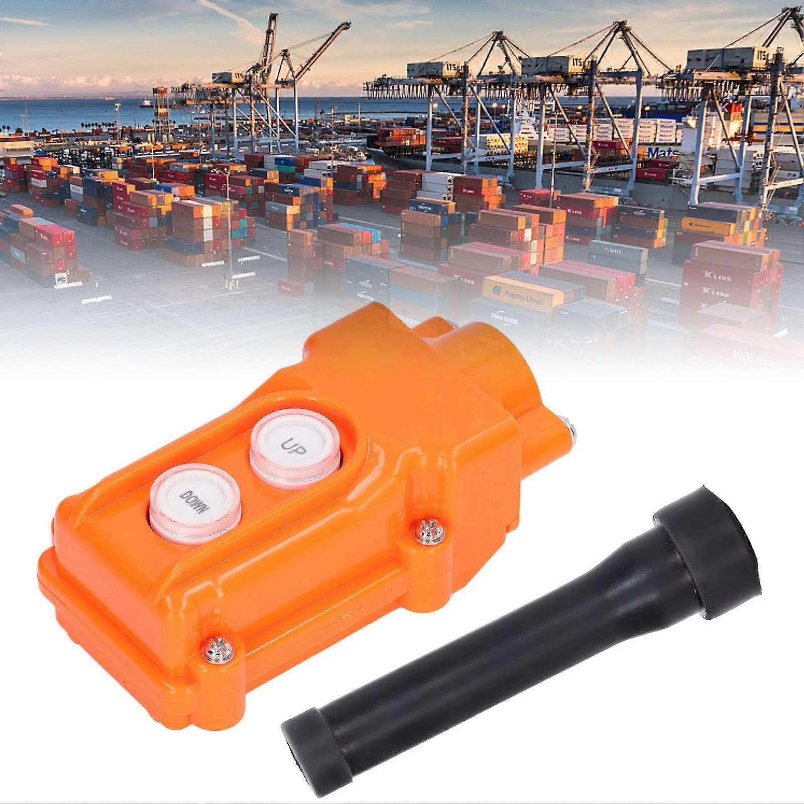 Crane Push Button Switch Plastic Pendant Control Station Up Down Hoist Switches with Joining Sleeve 220V 500V