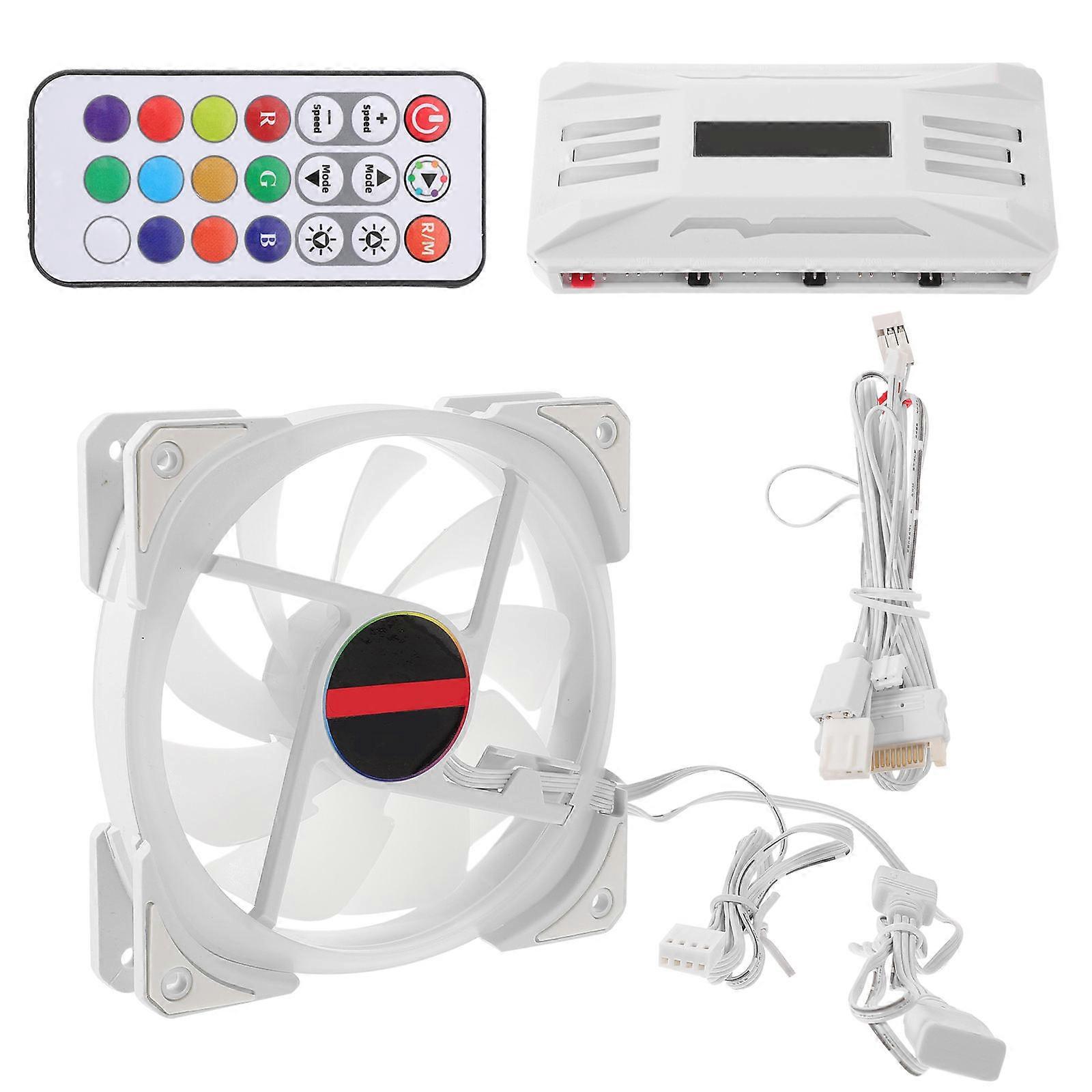 Ultra Silent LED Computer Cooling Fan 12x12cm RGB Lighting 2Set for Gaming Users Perfect for Desktop Setup